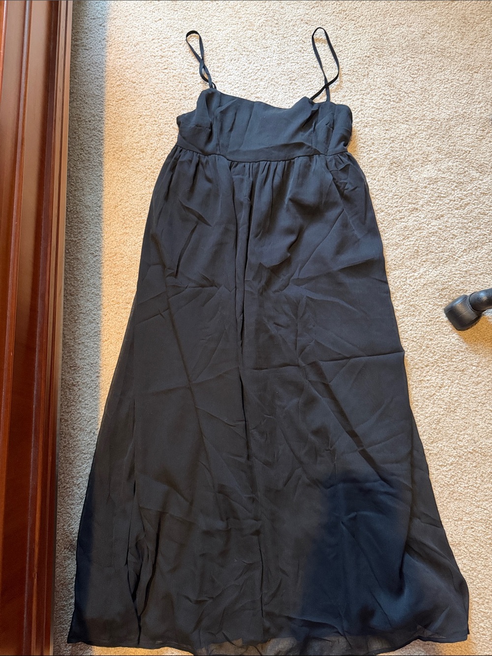 Abercrombie & Fitch Black Chiffon Midi dress